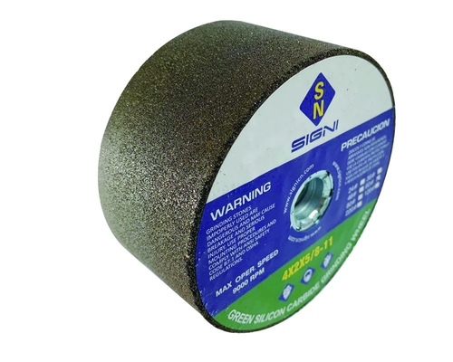 4 het Carbide Malende Steen van het duim Schurende Groene Silicium met Draad 5/8-11 voor Graniet Marmeren 4X2X5/8-11,120 Gruis